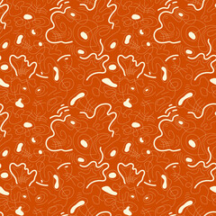 Seamless abstract unusual pattern with wavy lines. Psychedelic background