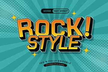 3D Rock Style Editable Text Effect
