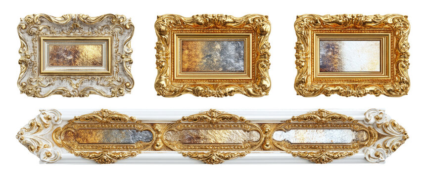 Decorative Gold Frames Representing Harmony and Aesthetic Atmosphere in Art