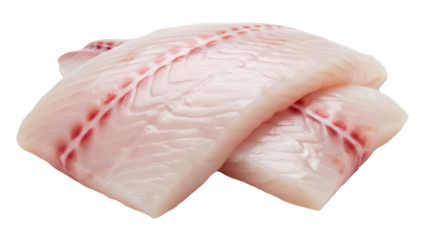 Isolated raw fish fillet, ready to cook for a healthy meal, fresh and prepared for dinner recipes