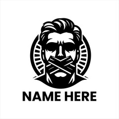 Silence Speaks Volumes Emblematic Artwork Depicting a Muzzled Figure Symbolizing Suppression and Unspoken Truths