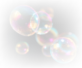 Transparent Soap Bubbles PNG Isolated Background