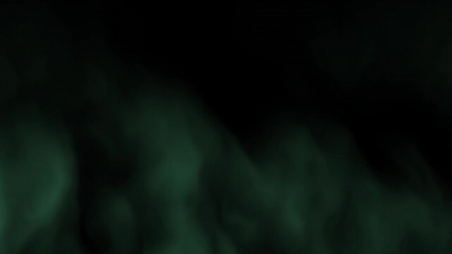 Dark green smoke fog background abstract atmospheric texture on black