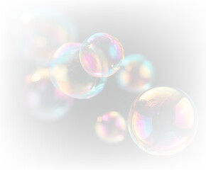 Transparent Soap Bubbles PNG Isolated Background