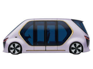 Isolated concept vehicle design mockup against a clean backdrop for presentations or comps