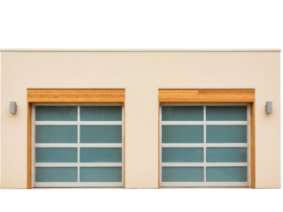 Isolated garage doors with modern design, perfect for a stylish home exterior look, door panel