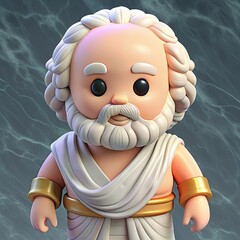 Socrates Marble Statue Representing Ancient Greek Philosophy and Wisdom With Intricate Details