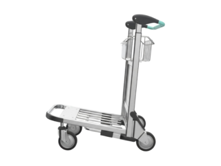 Isolated airport luggage trolley for passenger use, baggage cart for easy transport of luggage