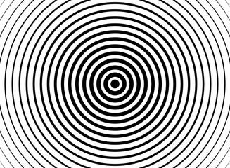 Halftone Gradient Circles, Smooth Radial Hypnotic Concentric Optical Illusion vector illustration