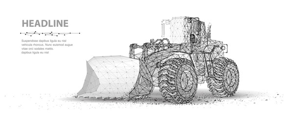 Dump truck. Abstract 3d large dumper in quarry. Low pole. Mining machinery, industry equipment, Heavy career truck, open extraction, anthracite coal, gold mining, australian quarry, dumptruck concept  © Littlemose