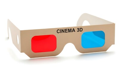 Classic Red Blue 3D Cinema Glasses for Immersive Viewing Experience.