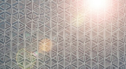 Abstract Geometric Triangle Pattern with Muted Colors and Lens Flare Effect