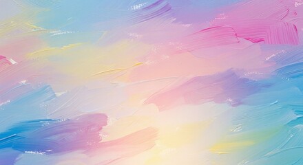Vibrant Pastel Brushstrokes Forming an Artistic Abstract Background