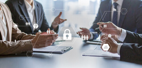 ビジネスにおけるセキュリティの概念　ビジネスミーティングのイメージ