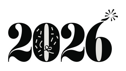 New Year Countdown 2026: A stylish and celebratory graphic featuring the number 2026, creatively designed to mark the beginning of a new year, symbolizing hope and anticipation for future events.