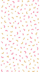 Colorful confetti: A lively arrangement of colorful confetti, scattered in a playful pattern. Creating a visual celebration of joy and happiness.