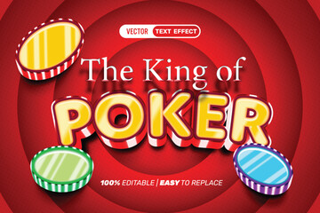 Red Poker Vector Text Effect