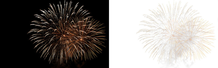 Naklejka premium Bright Colorful Fireworks PNG Festive Sparkle Explosion