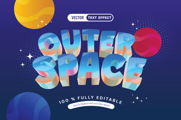 3D Outer Space Editable Text Effect
