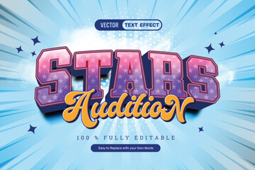 Star Audition Editable Text Effect