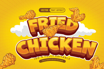 Fried Chicken Vector Text Effect