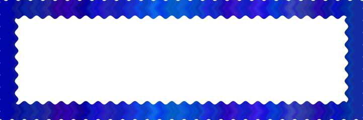 Blue Purple Gradient Frame With Scalloped Edge for Festive Branding, Creative Interfaces, Invitation Templates and High-Impact Commercial Graphics With Decorative Flow and Vibrant Texture