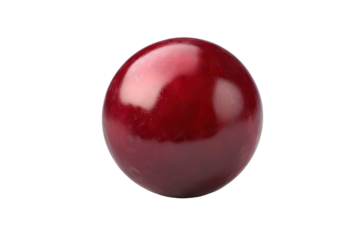 Single shiny red easter egg isolated on transparent background.