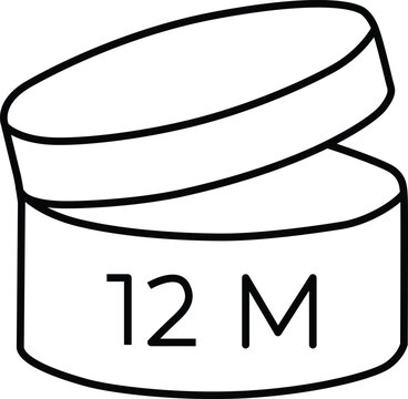 12 months storage container Vector