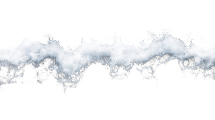 Cascading Waterfall Splash on Transparent Background