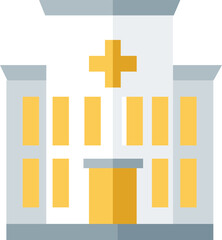 Obraz premium Hospital building icon flat design