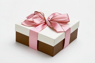 Obraz premium Gift box with pink ribbon (1)