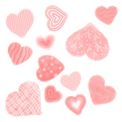 pink hearts
