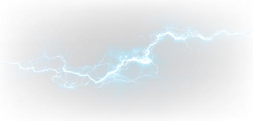 Glowing Blue Bolt PNG Lightning Spark Digital Art