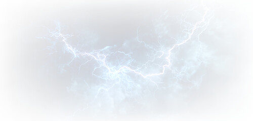Blue Lightning Bolt PNG Electric Spark Vector Overlay