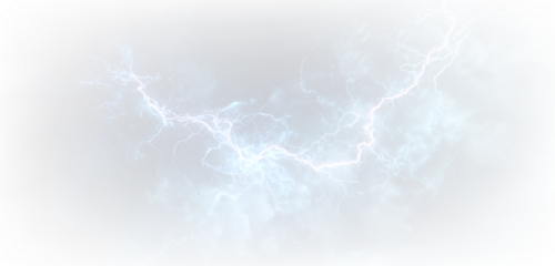 Blue Lightning Bolt PNG Electric Spark Vector Overlay