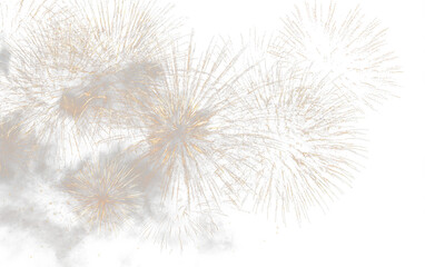 Fototapeta premium Holiday Fireworks PNG Vibrant Salute Explosion