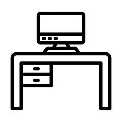 Desk line icon