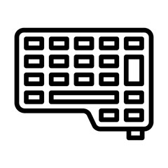 Keyboard line icon