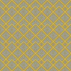 Lanna Chiang Mai Silver Repousse Floral Seamless Pattern Isolated on White Background