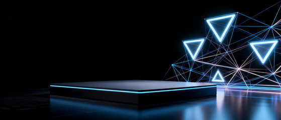 Neon - lit digital platform