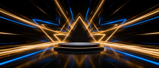 Abstract neon light display