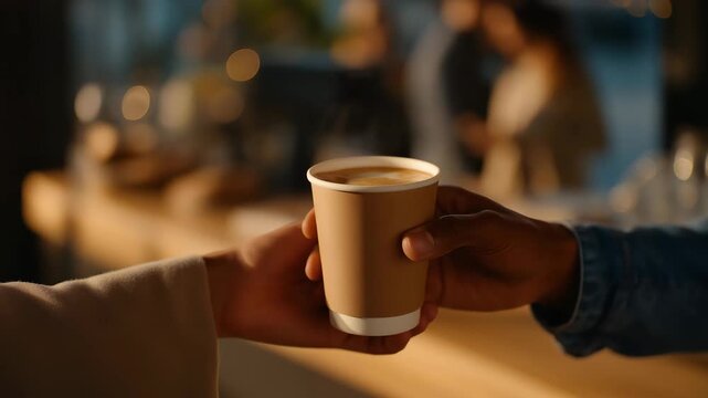 A coffee cup slips slightly from a hand as they meet halfway &mdash; the embodiment of tenderness, authenticity, and the human connection that transcends spectacle. cinematic color correction, natural