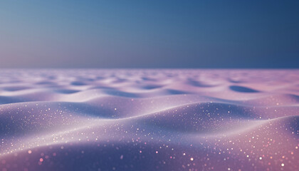 A high aerial view of white clouds and falling snow against a blue sky atmosphere creates a heavenly nature landscape above the horizon for travel and flying