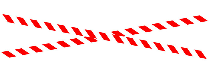 White and red striped caution tape