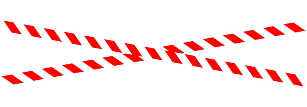 White and red striped caution tape