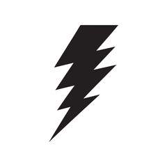 Black Color Lightning bolt illustration Silhouette Vector Illustration, Solid White Background (2).eps