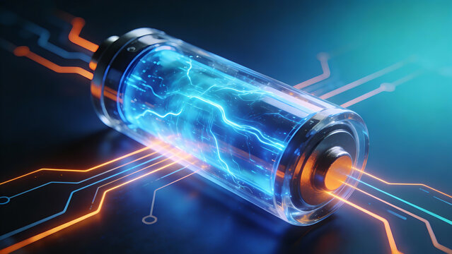 High - tech battery with energy flow