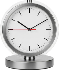 Modern Silver Table Alarm Clock