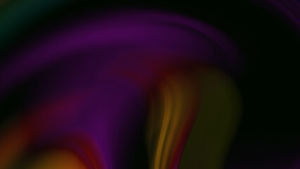 colourful abstract background, green orange purple, contrast on black background,