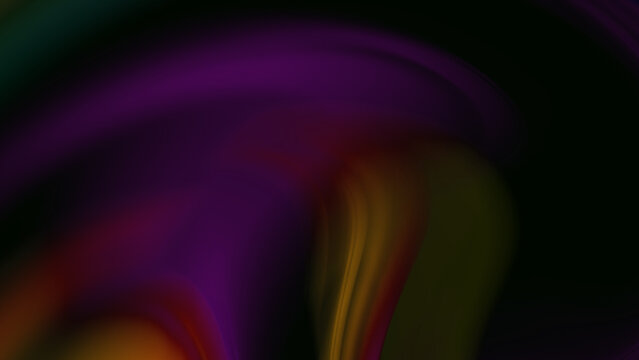 colourful abstract background, green orange purple, contrast on black background,